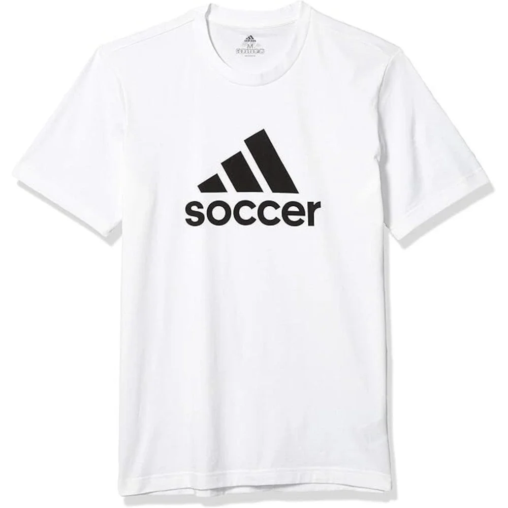 Adidas Men Essentials Single Jersey Soccer Big Logo Tee Size Large T-Shirt